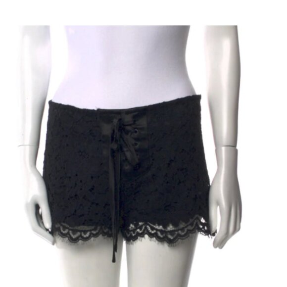 Alexis black lace mini shorts Sz M - Picture 1 of 9